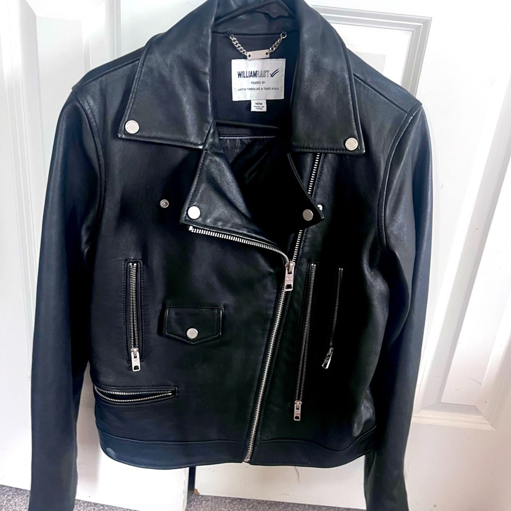William Rast Black Leather Jacket